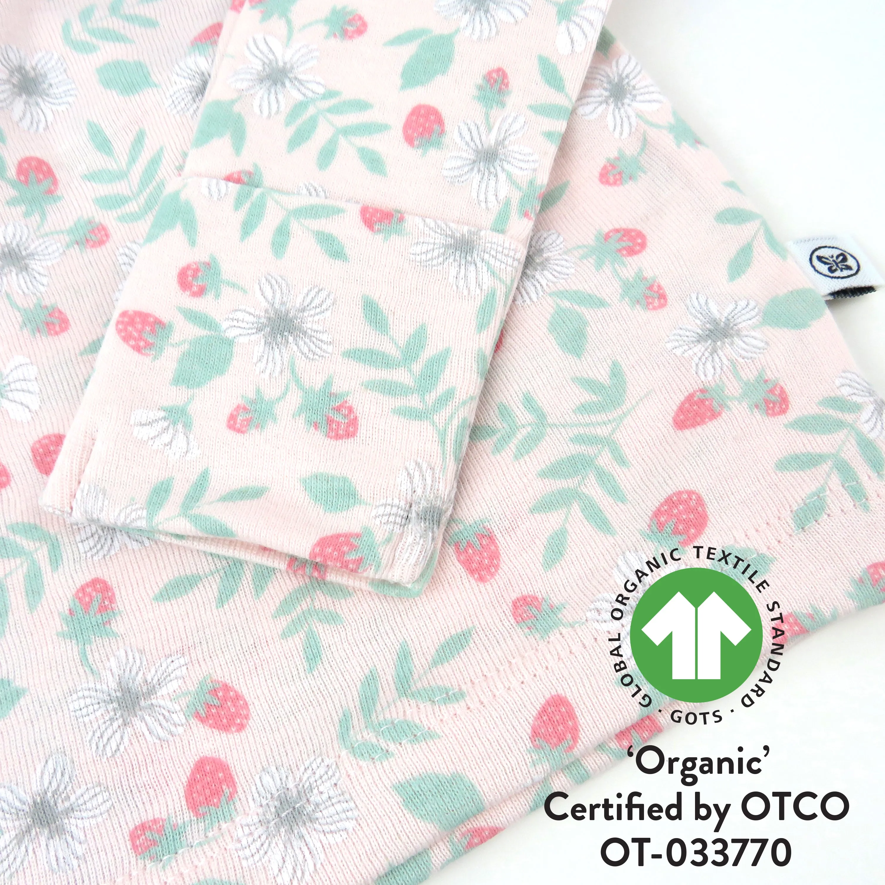 3-Piece Organic Cotton Side-Snap Top, Footed Pant and Beanie/Headband Set