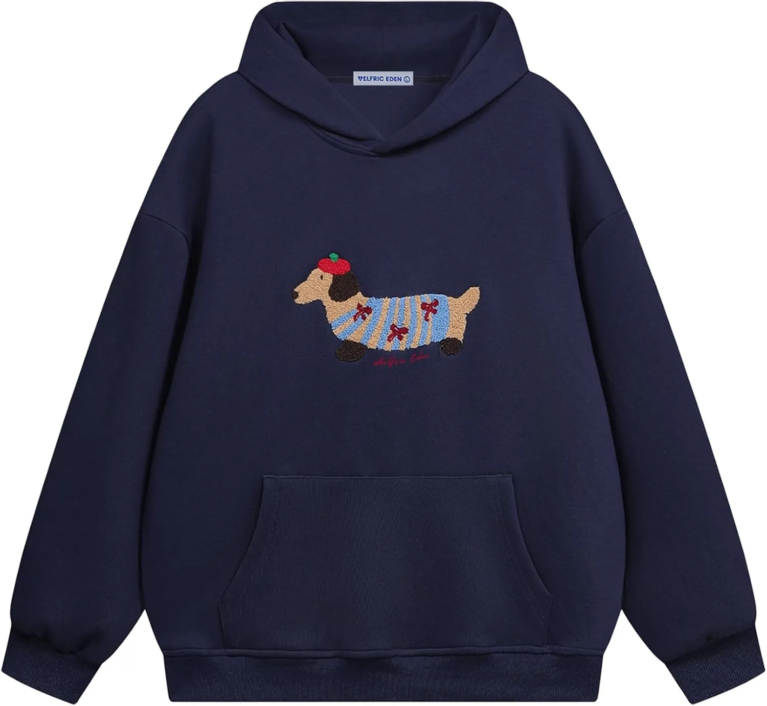 Aelfric Eden Cartoon Dog Hoodie Couple Hooded Sweatshirt Long Sleeve Pullover Oversized Hoodies 2025 Outfits