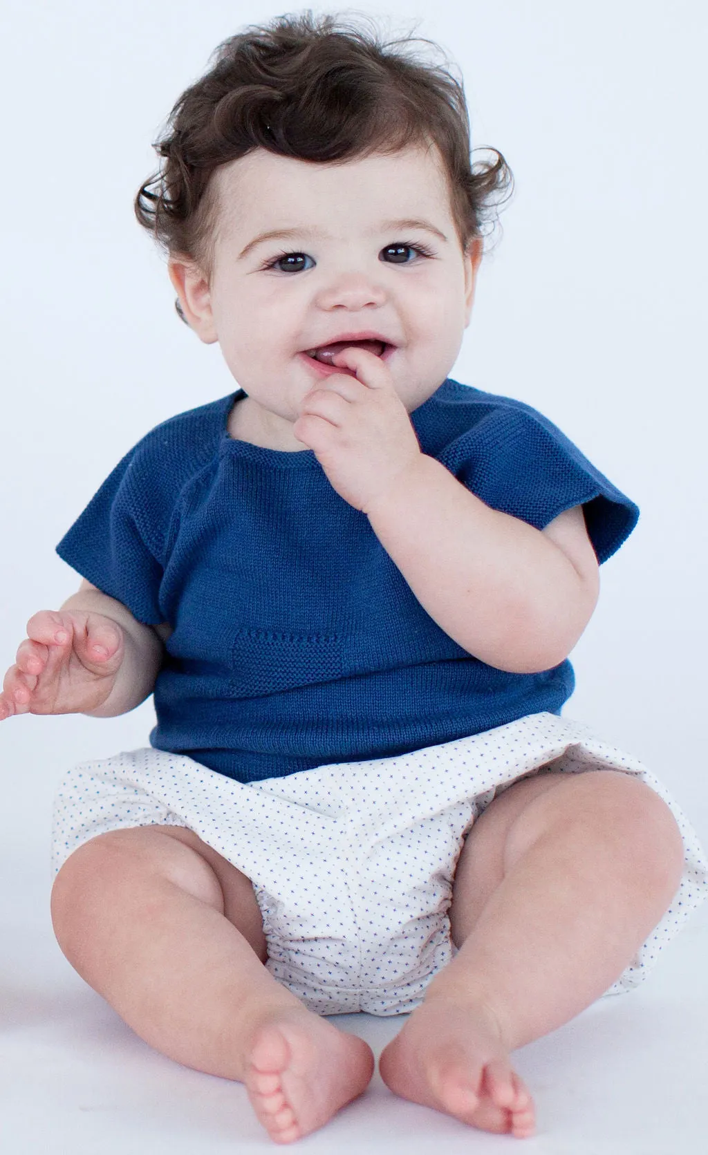 Blue Summer Knit Top