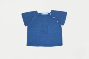 Blue Summer Knit Top