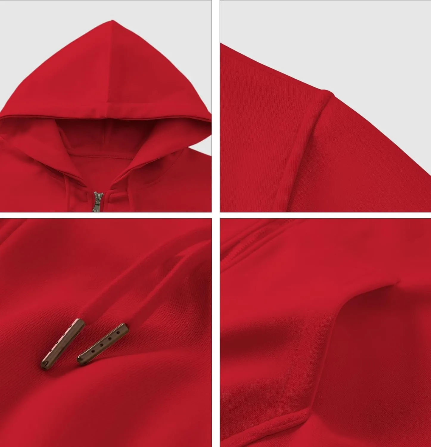 Bobeutou Womens Zip Up Y2K Hoodies Long Sleeve Fall Oversized Casual Drawstring Drop Shoulder Sweatshirts Jacket with Pocket