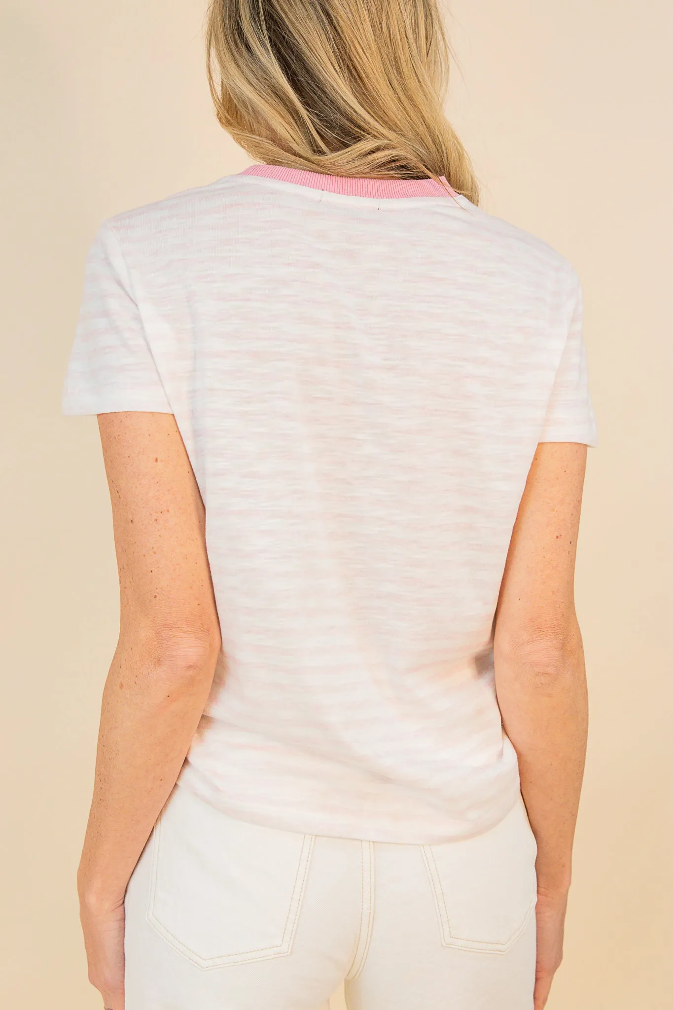 Brinkley Contrast Rib Striped Tee