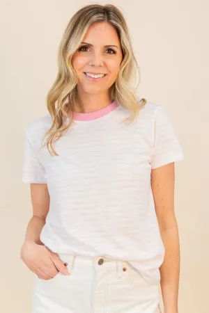 Brinkley Contrast Rib Striped Tee
