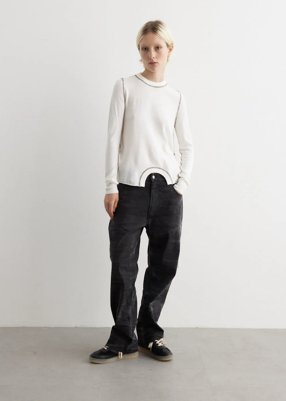 Contrast Stitch Crewneck