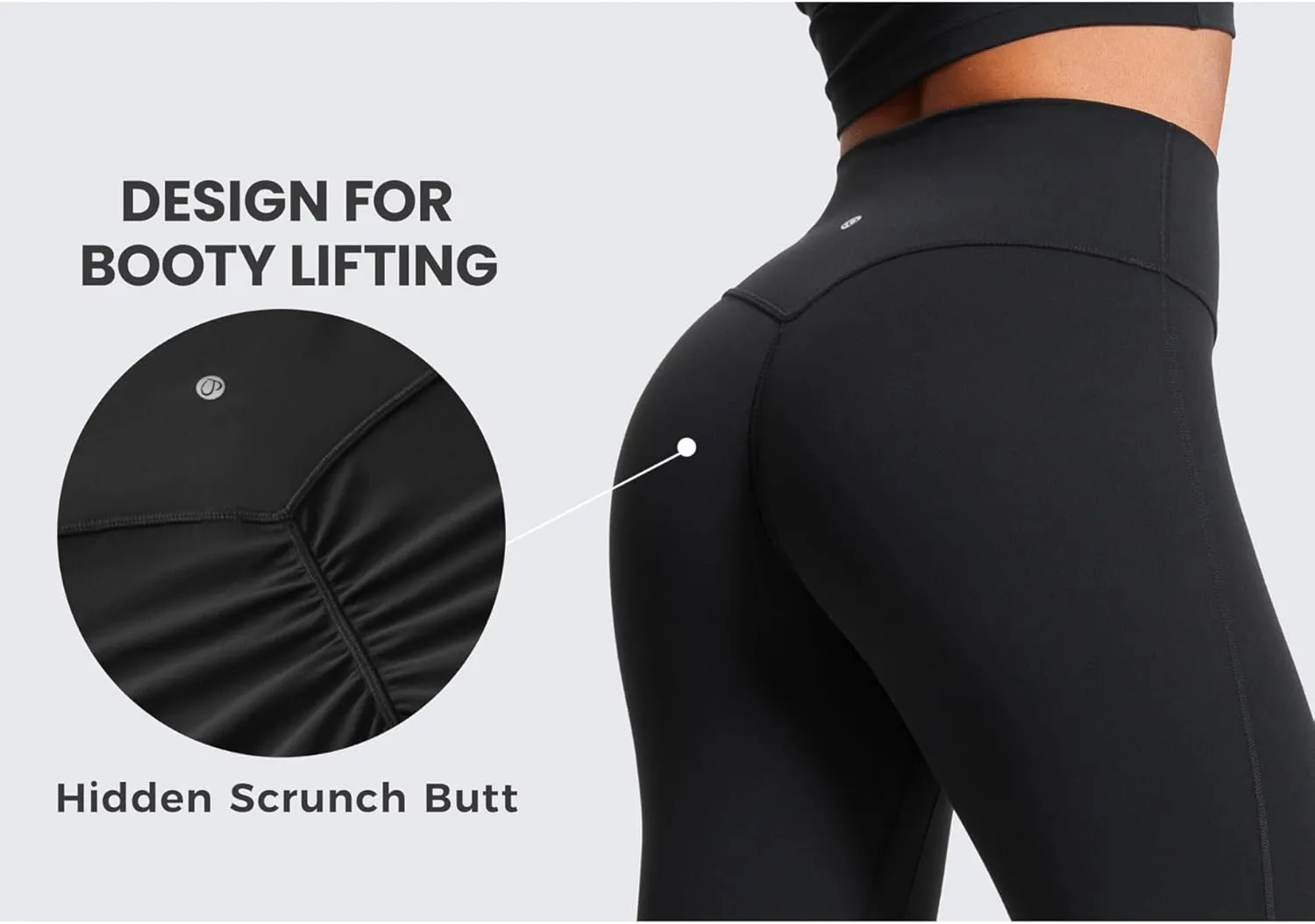 CRZ YOGA Secretsculpt Womens Butterlift Scrunch Butt Flare Leggings 31" - No Front Seam High Waist Bootcut Yoga Pants Booty