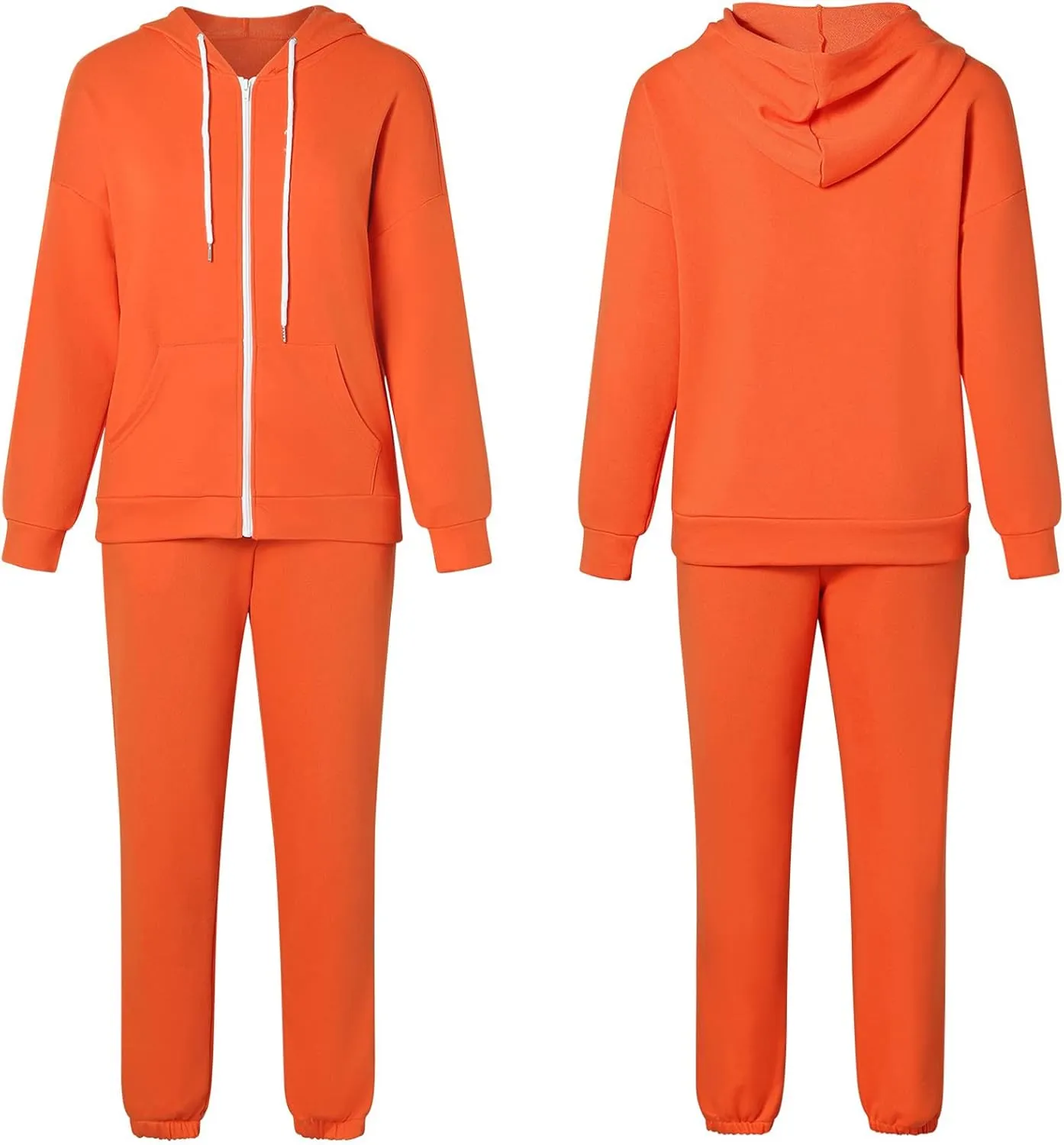 Fixmatti Womens Tracksuit Zip Up Hoodie Sweatsuits 2 Pieces Jogger Sets with Pockets