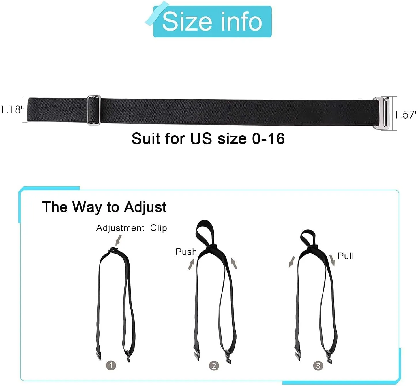 JASGOOD 2 Pack Women Stretch Belt No Show Elastic Web Strap Belt with Flat Buckle for Jeans Pants Dresses
