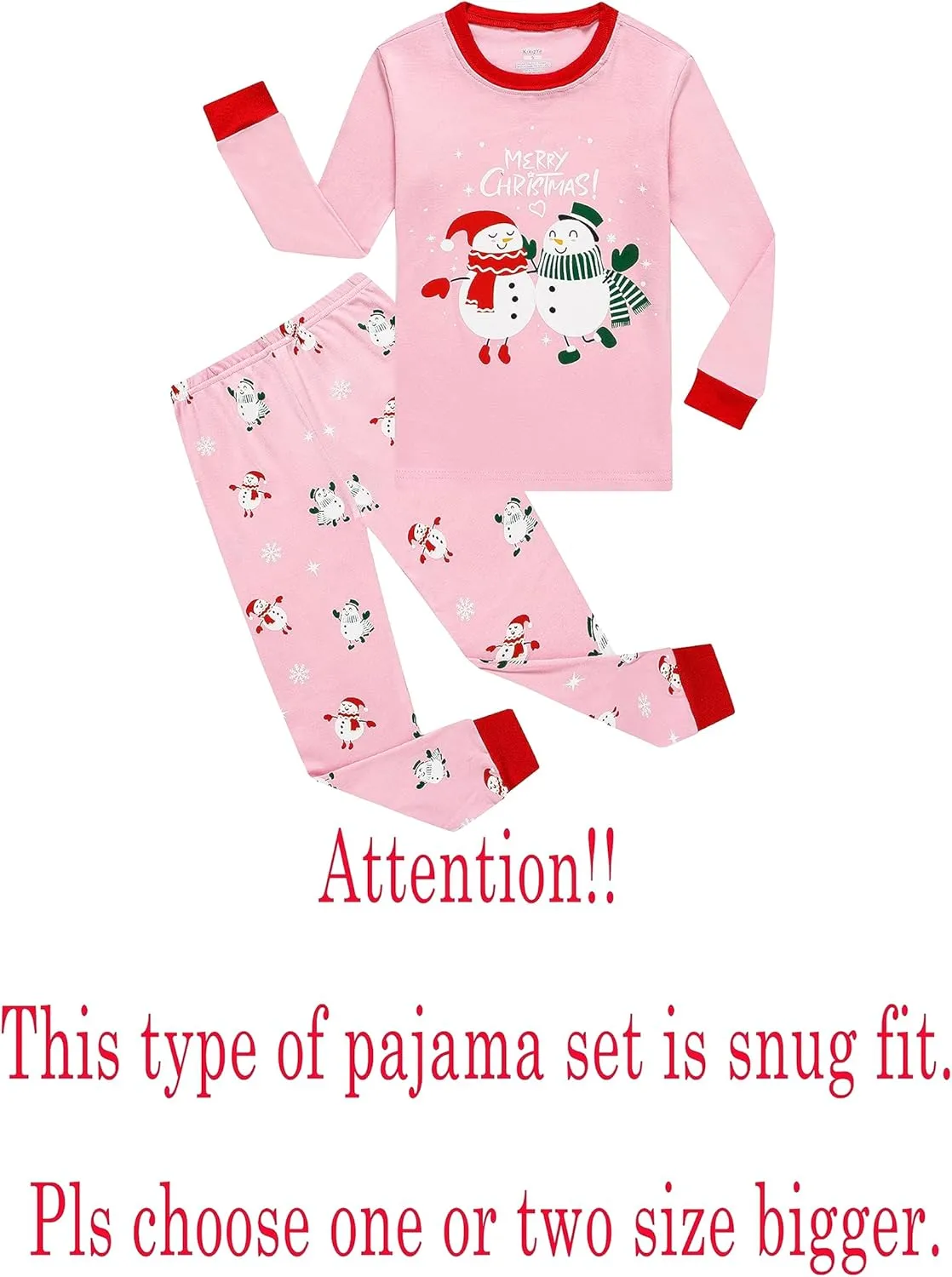KikizYe Little Big Girls Pajamas Set Long Sleeve PJs 100% Cotton Pyjamas