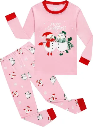 KikizYe Little Big Girls Pajamas Set Long Sleeve PJs 100% Cotton Pyjamas