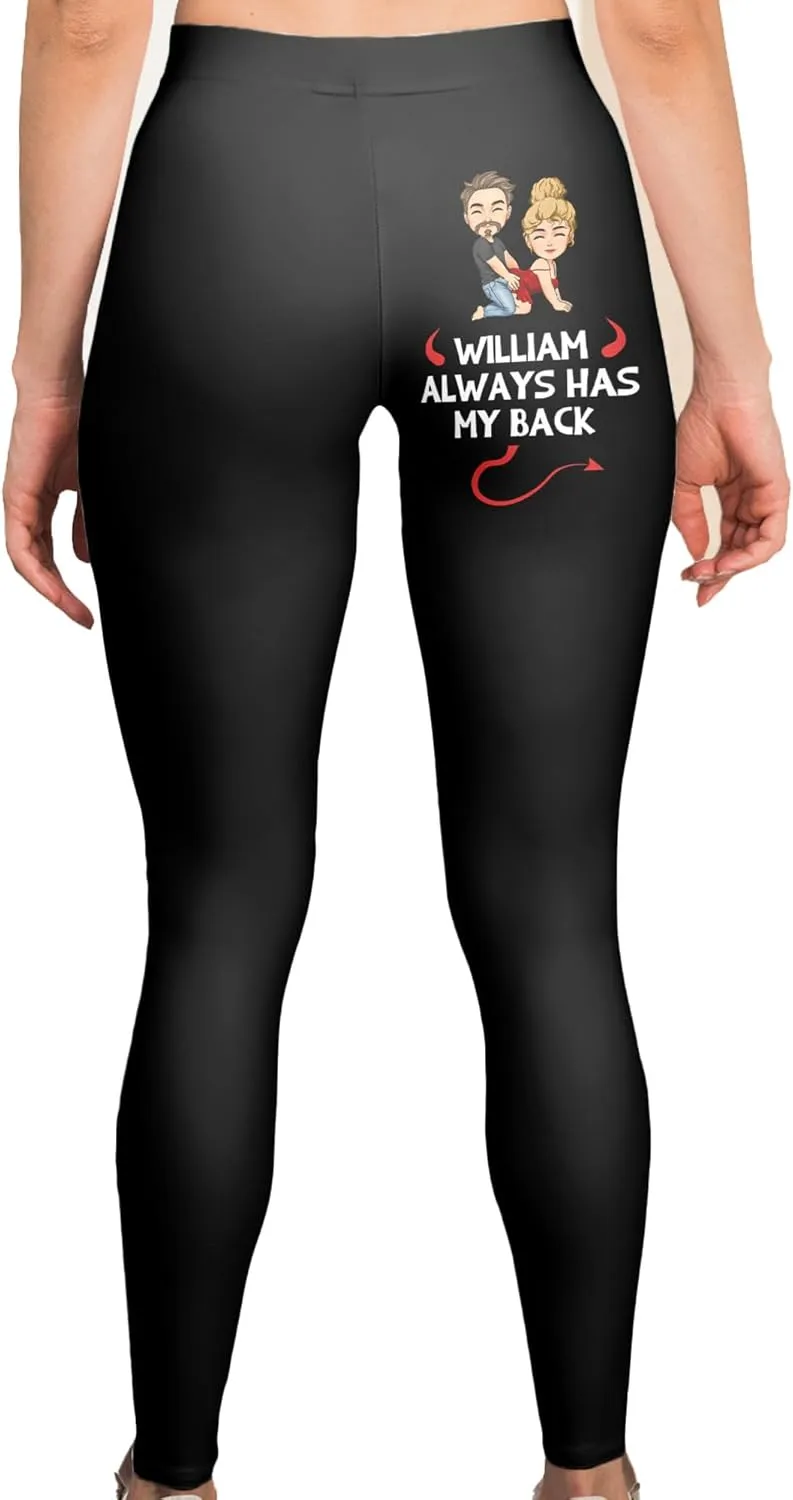Macorner Personalized Leggings, This Ass is Taken Naughty Gifts for Wife, Leggings for Women, Yoga Pants Gift from Husband