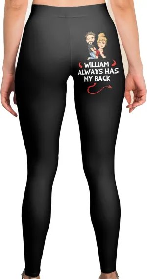 Macorner Personalized Leggings, This Ass is Taken Naughty Gifts for Wife, Leggings for Women, Yoga Pants Gift from Husband