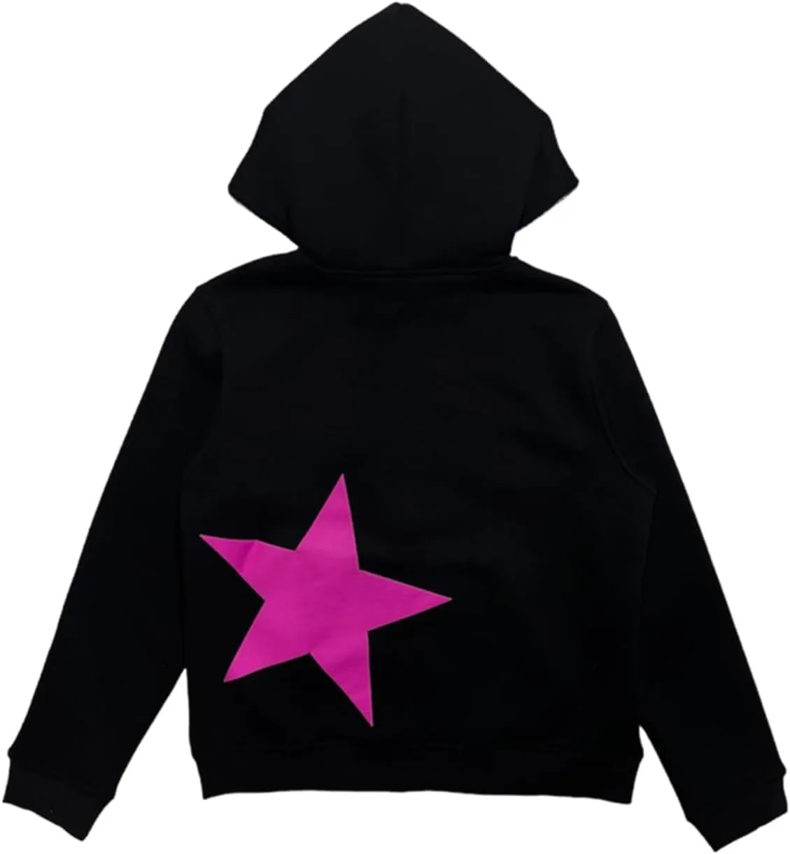 Meiweileya Womens Y2k Zip Up Vintage Star Graphic Oversized Hoodies Goth Skeleton Spider Print Sweatshirts
