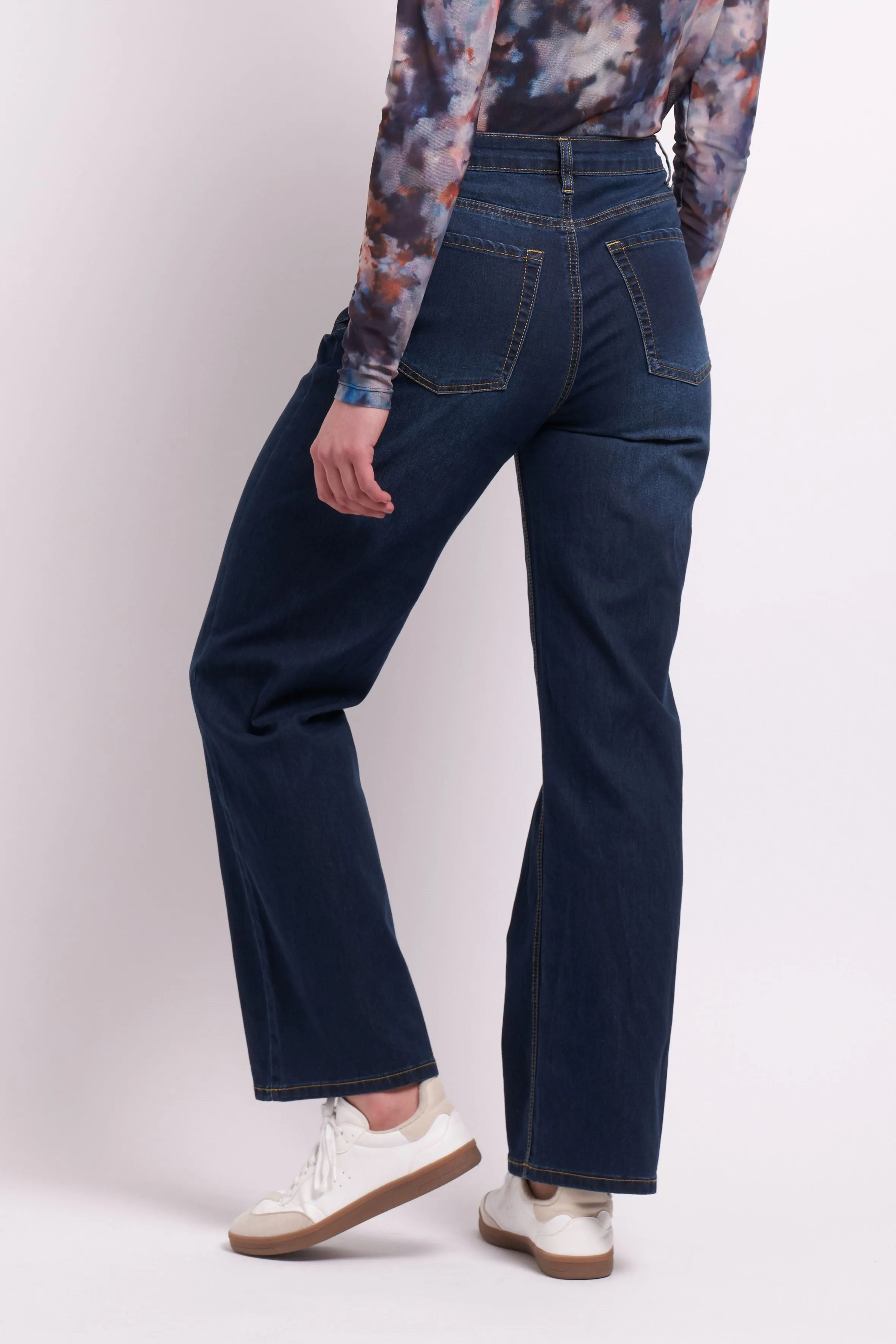 Memo Contrast Stitch Jean TP13758 Dark Indigo