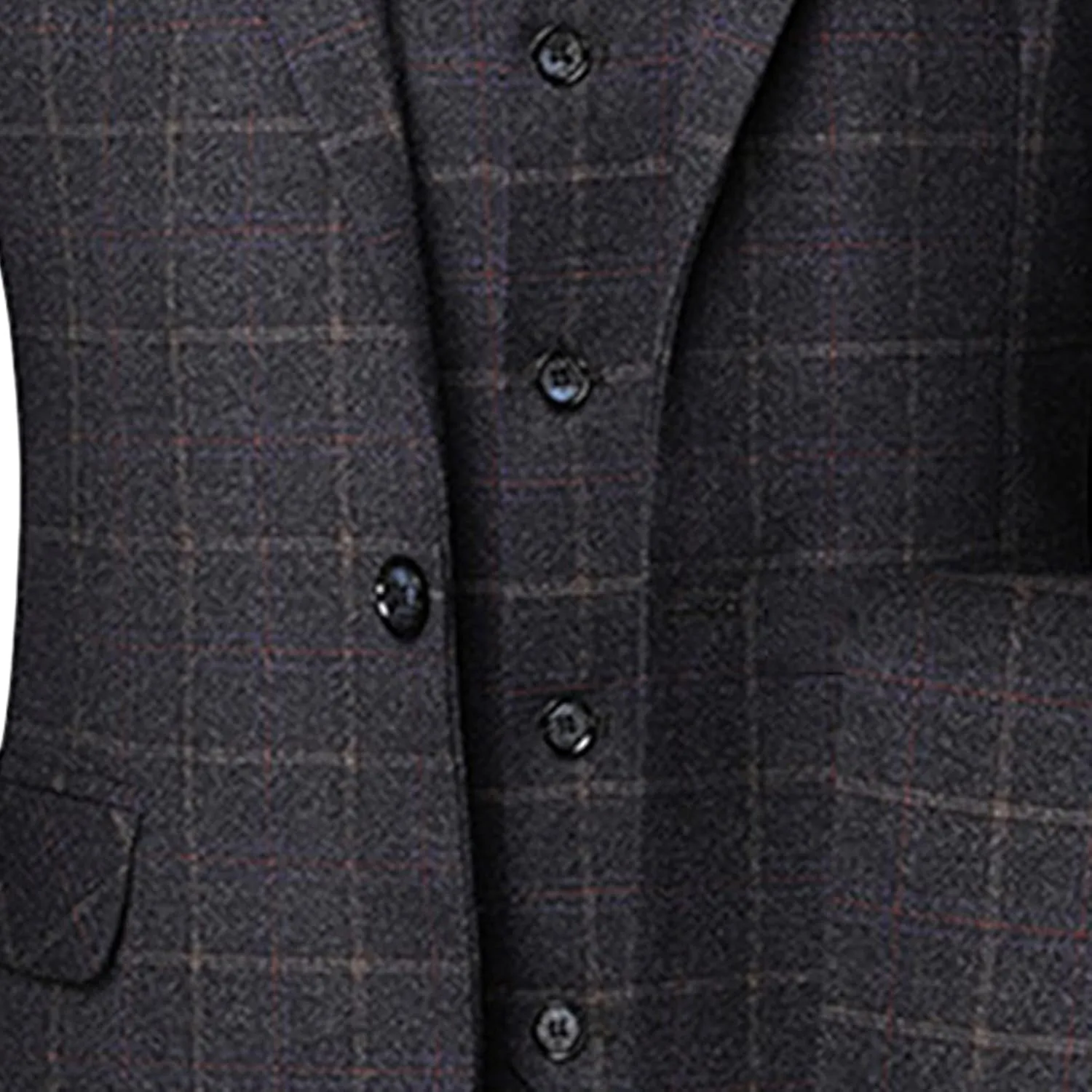 Men's 3 Piece Plaid Suit Check Single Breasted One Button Blazer Set Vintage Formal Dress Party Jacket Vest Pants