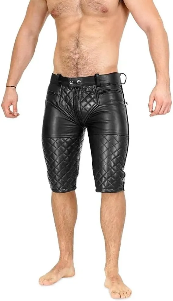 Men's Casual Motorcycle & Cowboy Western Traditional Native American Leather Fashion Pant