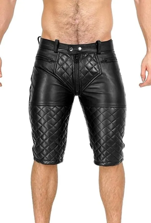 Men's Casual Motorcycle & Cowboy Western Traditional Native American Leather Fashion Pant