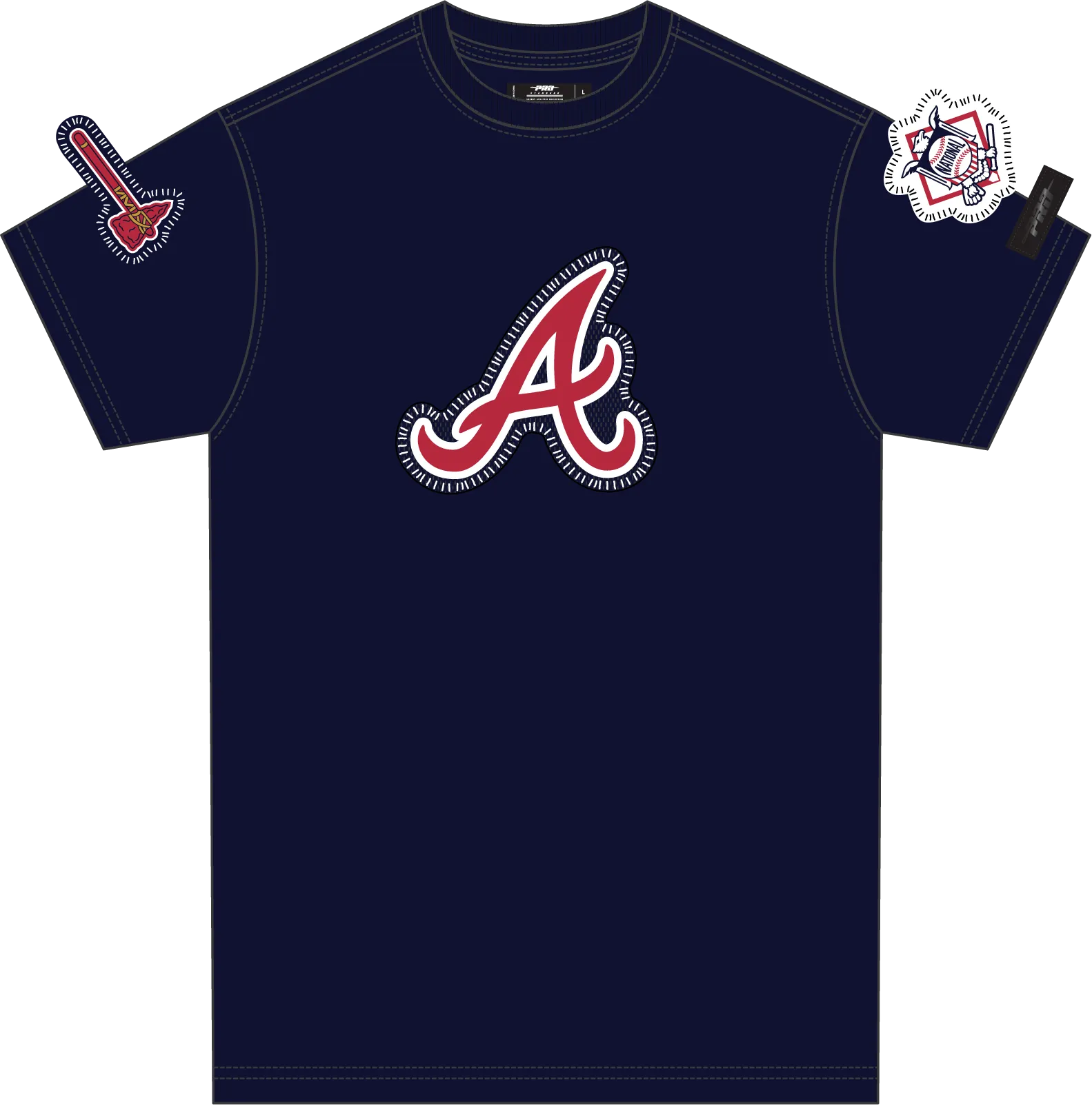 MLB ATLANTA BRAVES DIY PICK STITCH MEN'S SINGLE JERSEY TOP (MIDNIGHT NAVY)