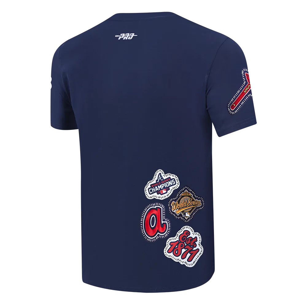 MLB ATLANTA BRAVES DIY PICK STITCH MEN'S SINGLE JERSEY TOP (MIDNIGHT NAVY)