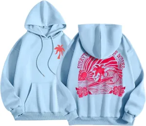 MOLERFO Women Y2k Graphic Hoodies Preppy Hoodies Cute Oversized Sweatshirts Pullover Sweater Hooded