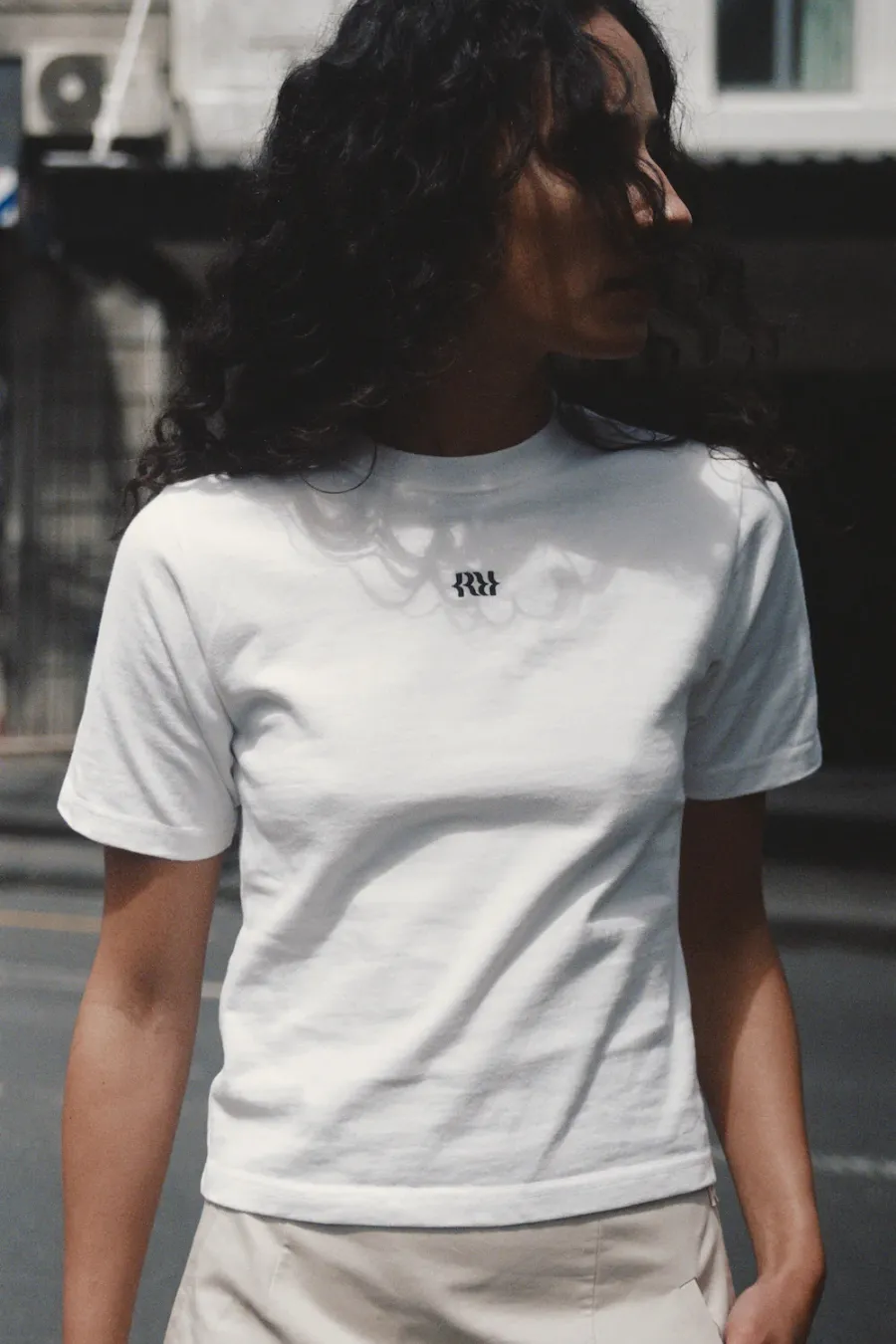Monogram Baby Tee White