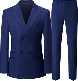 Nine Colors Men Suits 2 Piece Double Breasted Tuxedo Colored Formal Suits for Men