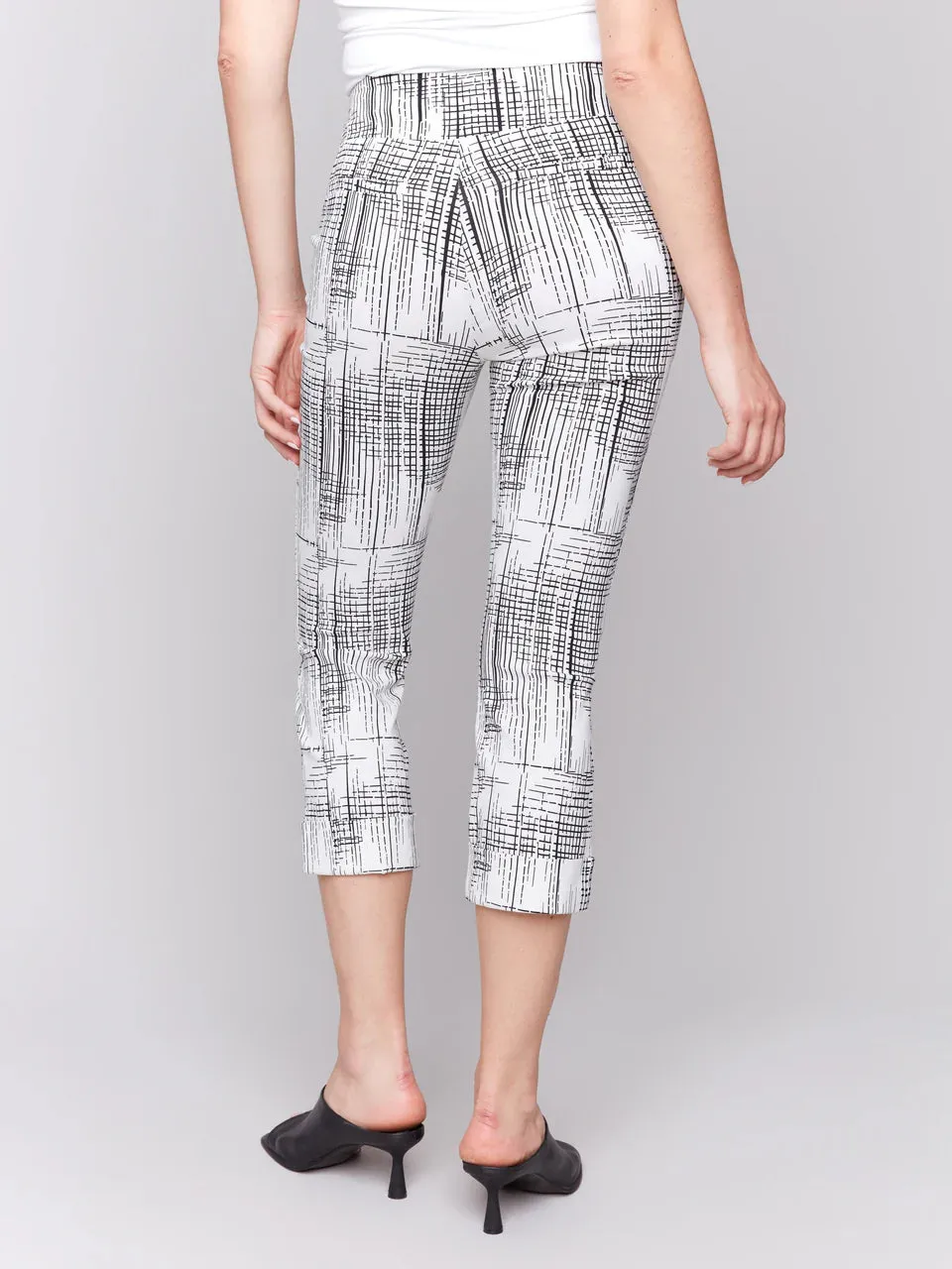 PRINTED STRETCH PULL ON CAPRI-PEPPER