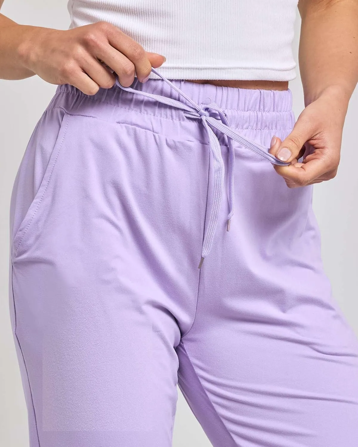 Real Essentials 3-Pack: Women's Capri Open Bottom Soft Sweatpants with Drawstring (Available in Plus Size)