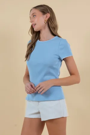 Round Neck Cotton Jersey Tee