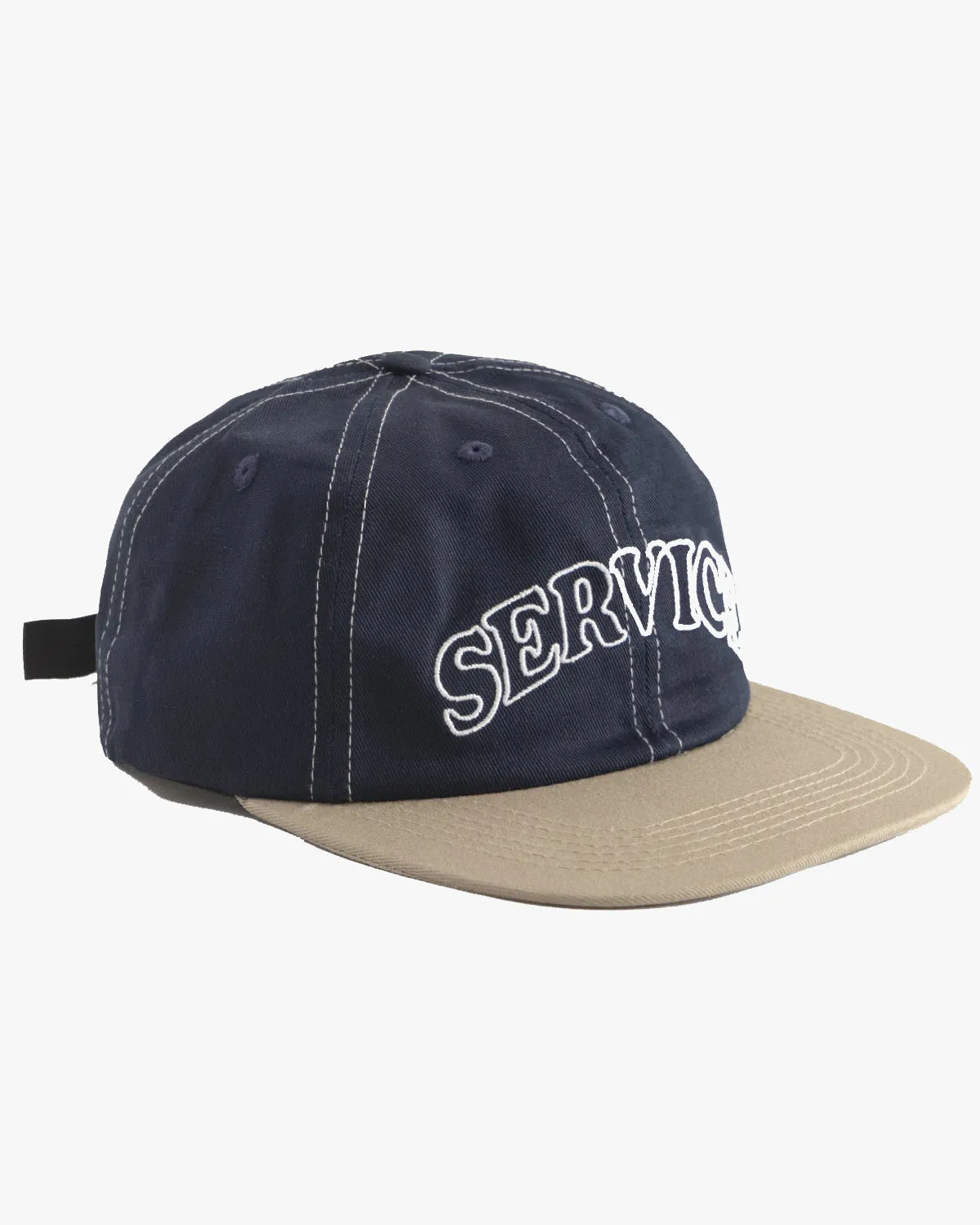 Service Works Arch Logo Contrast Stitch Cap - Navy / Khaki