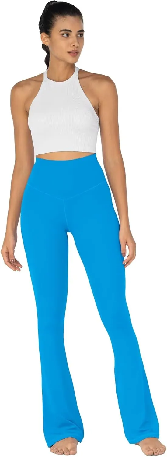 Sunzel High Waisted Mini Flare Leggings for Women, Workout Bootcut Flared Yoga Pants with Tummy Control for Casual Gym