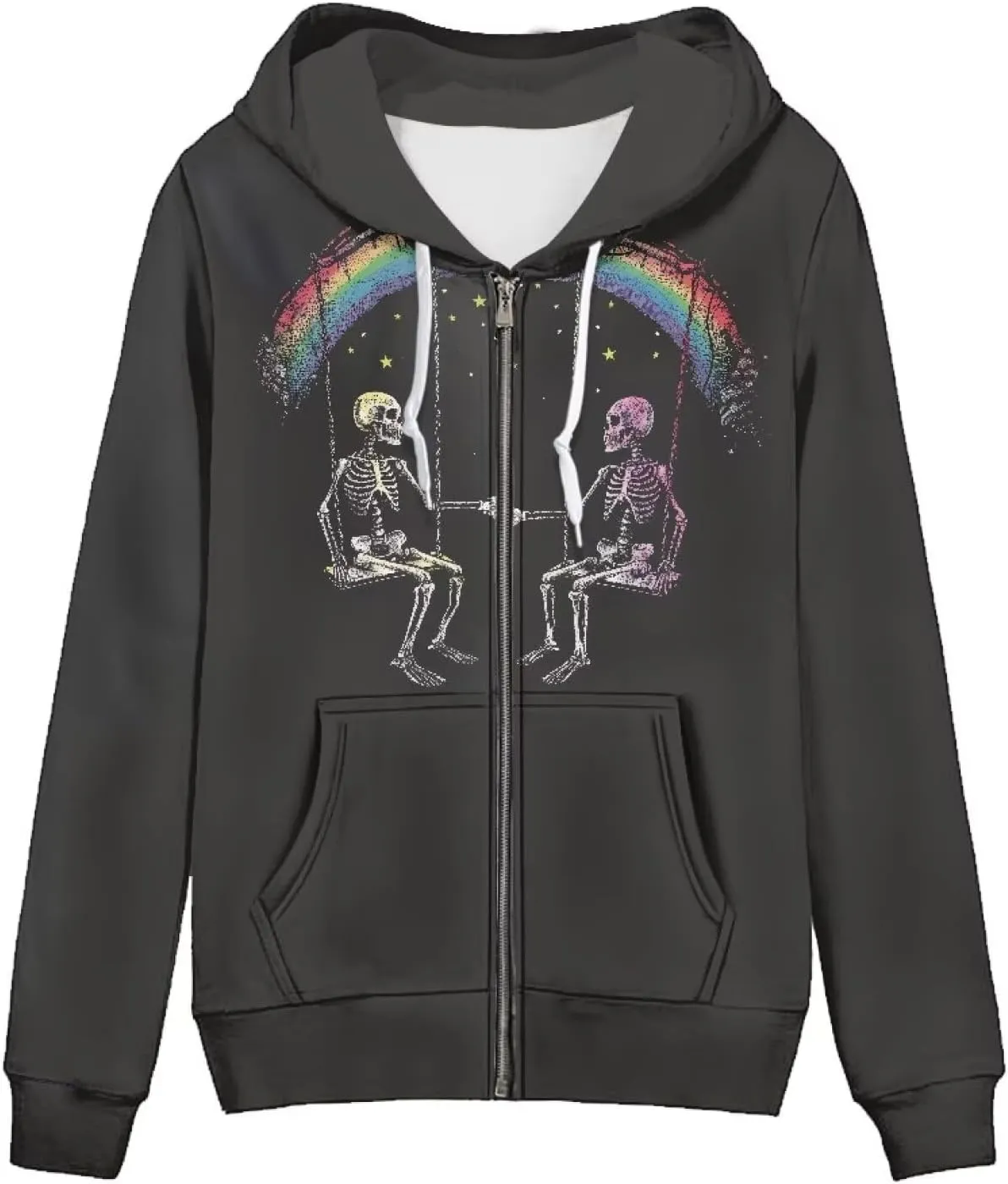 Thin Oversized Zip Up Hoodie with Pockets Women Lightweight Sweater Graphic Sweatshirts for Women Size XS-5XL