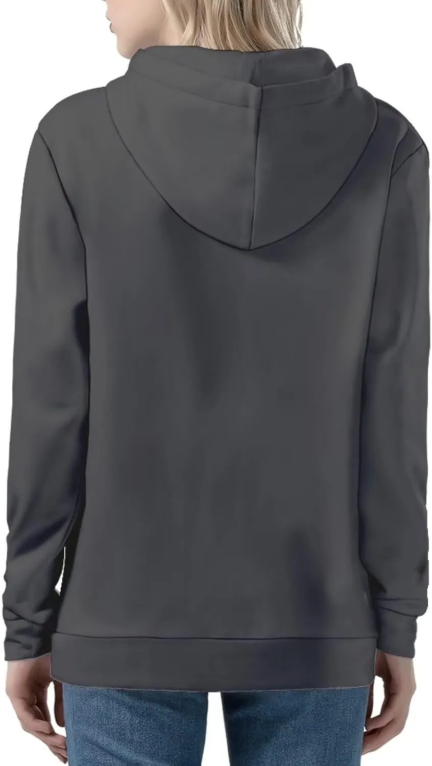 Thin Oversized Zip Up Hoodie with Pockets Women Lightweight Sweater Graphic Sweatshirts for Women Size XS-5XL
