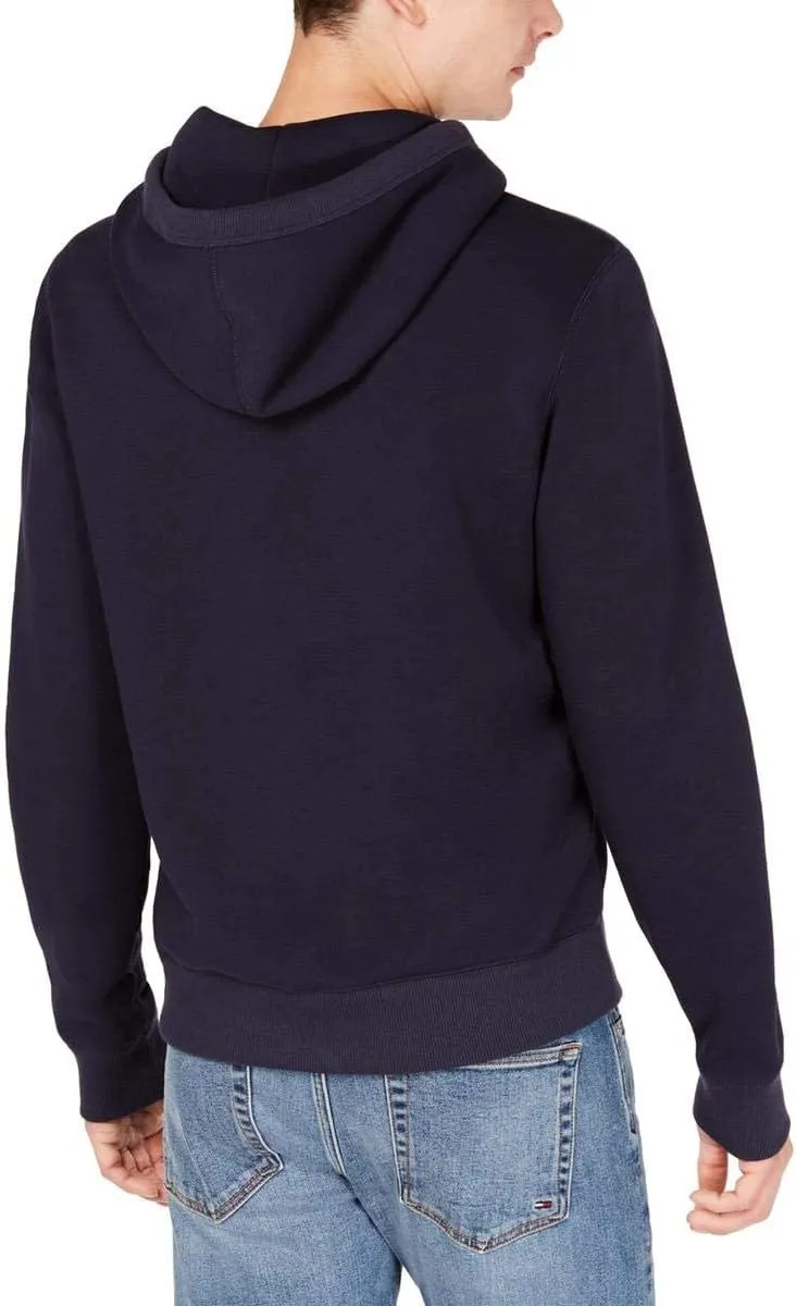Tommy Hilfiger Men's Long Sleeve Fleece Logo Pullover Hoodie Sweatshirt