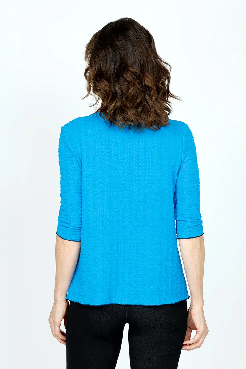 Top Ligne Textured Top with Stitch Pocket