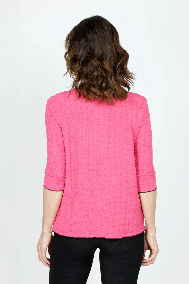 Top Ligne Textured Top with Stitch Pocket