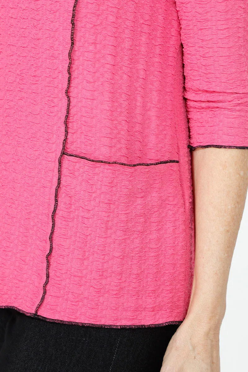 Top Ligne Textured Top with Stitch Pocket