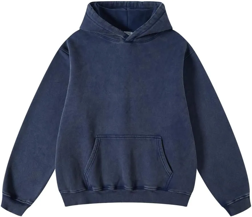 VFIVE UNFOUR Retro Washed Thick Cotton Hoodies Winter Oversized Hoodies Warm Vintage Sweatshirts