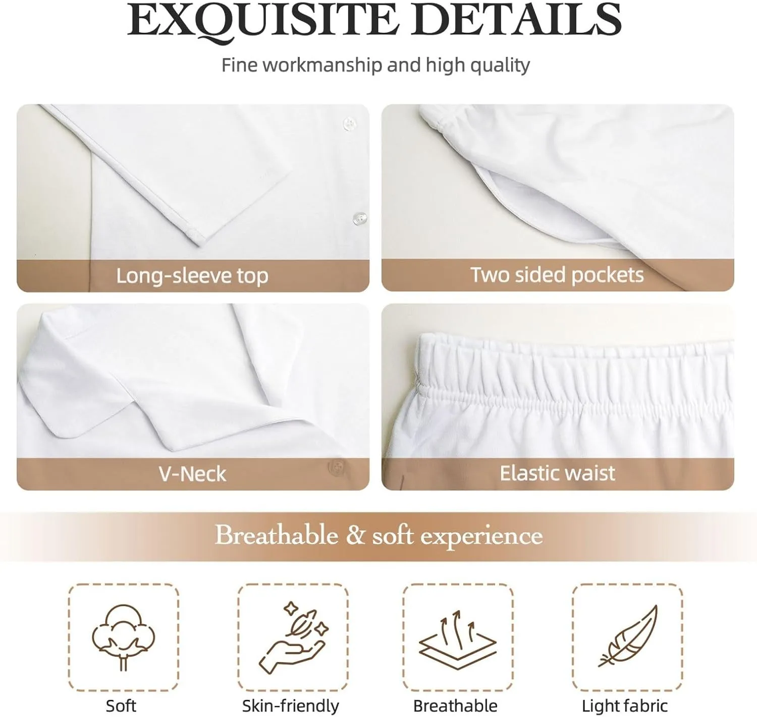 Women 2 Piece Pajamas Set Soft Beautiful New Year 2024 Pjs Holiday Loungewear Set Long Sleeve Top With Pants