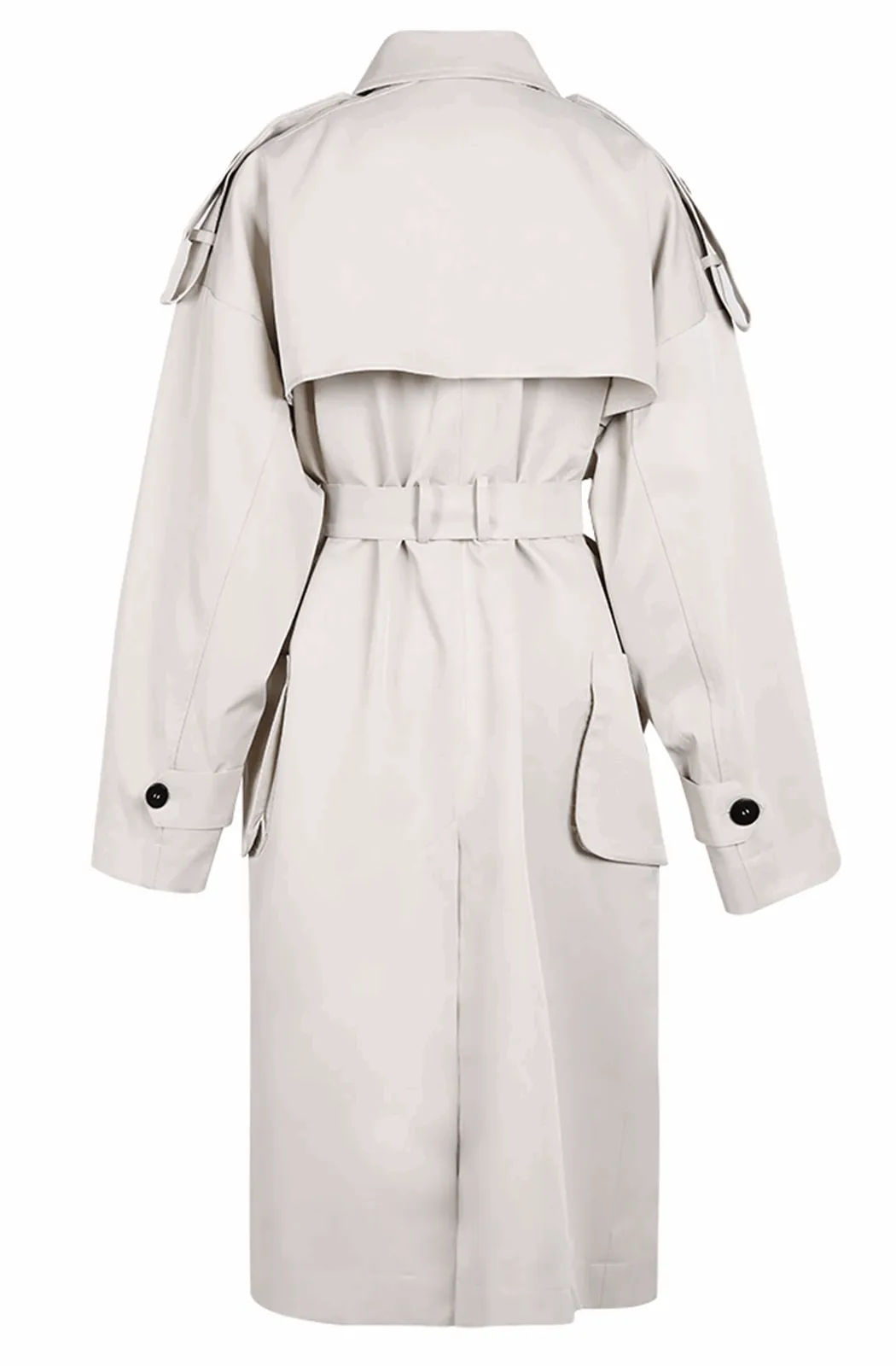 Women belted trench coat