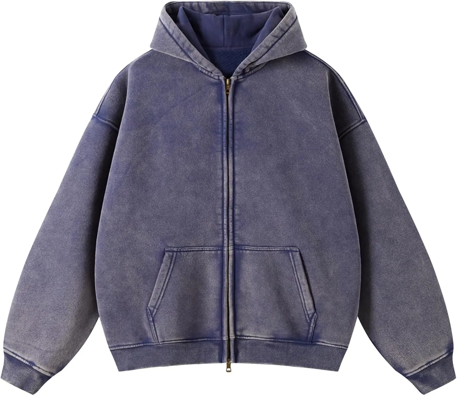 Womens and Mens Zip Up Hoodies Vintage Acid Wash Oversized Sweatshirts Hooded Sweatshirt Streetwear