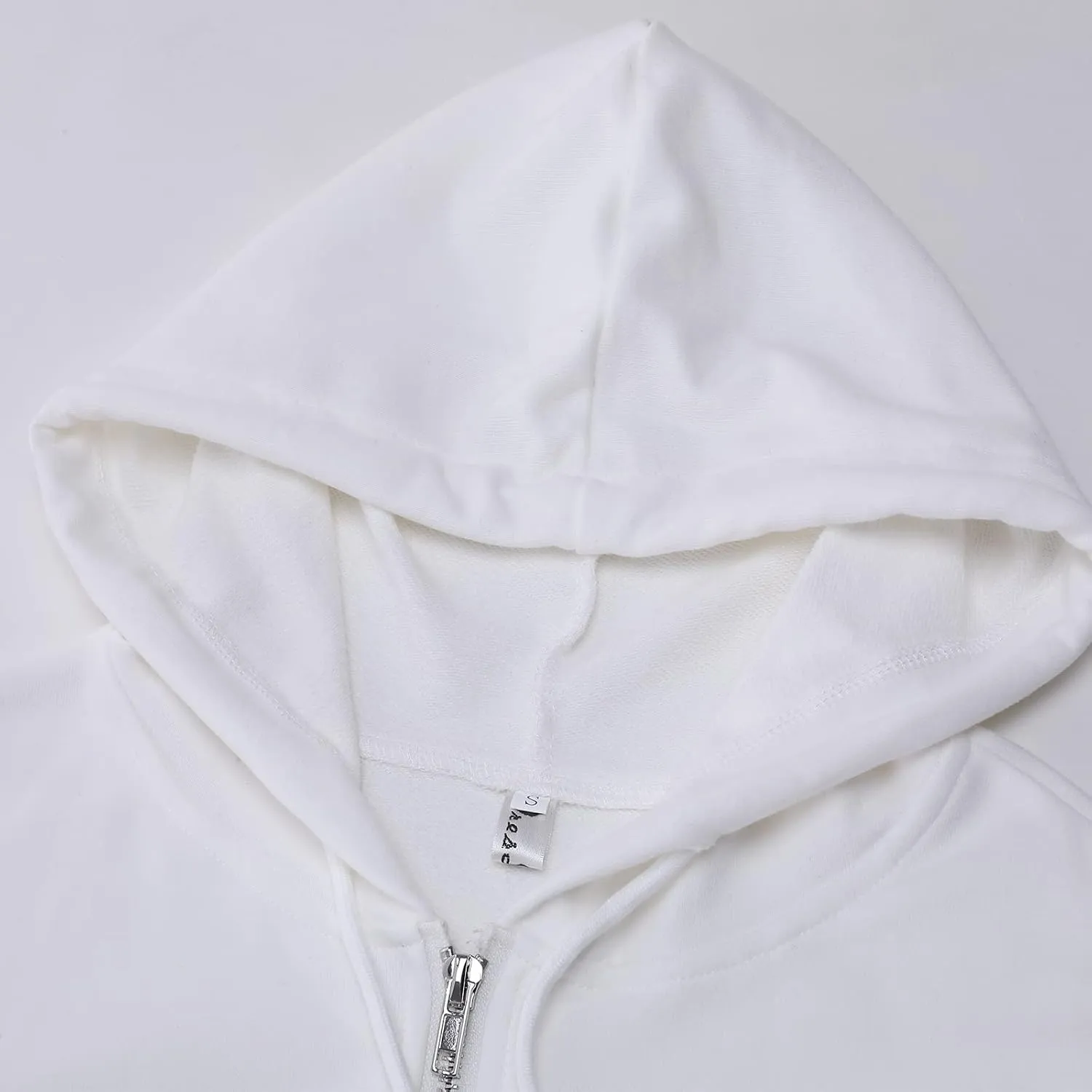 Women's Cropped Zip Up Hoodie Casual Long Sleeve Workout Hooded Sweatshirt Coat