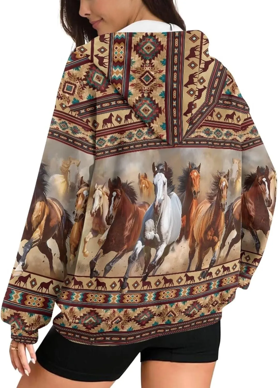Womens Hoodies Full Zip Long Sleeve Oversized Lightweight Fall Workout Outfits Valentine's Prints