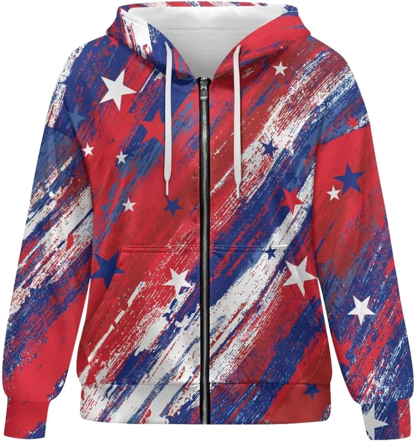 Womens Hoodies Full Zip Long Sleeve Oversized Lightweight Fall Workout Outfits Valentine's Prints