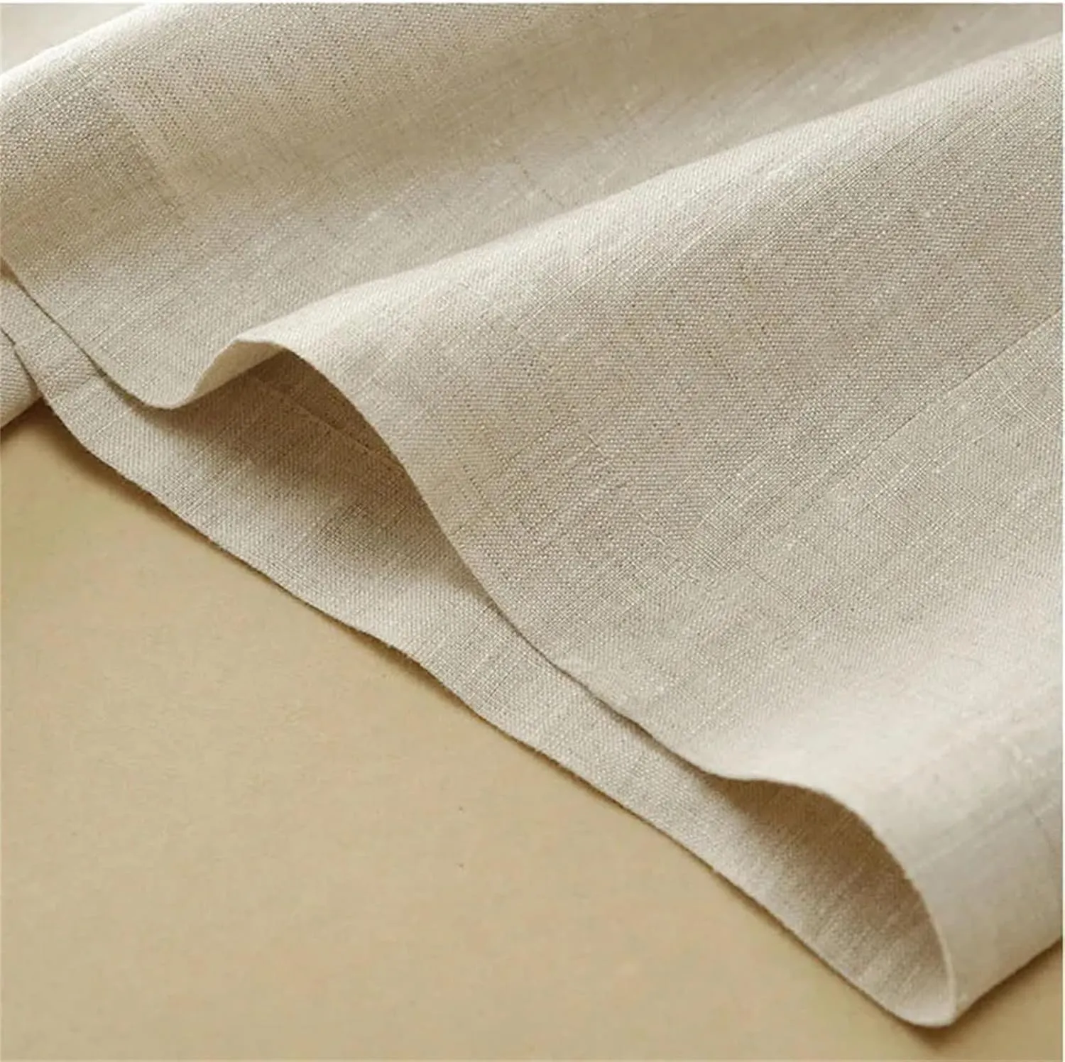 Women's Summer Linen Wide Leg Casual Trousers - High Waist Elastic, Loose, Cotton and Linen, Solid Color Straight